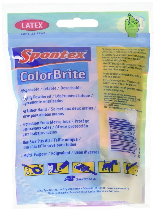 Spontex ColorBrite Latex Gloves - Image 2
